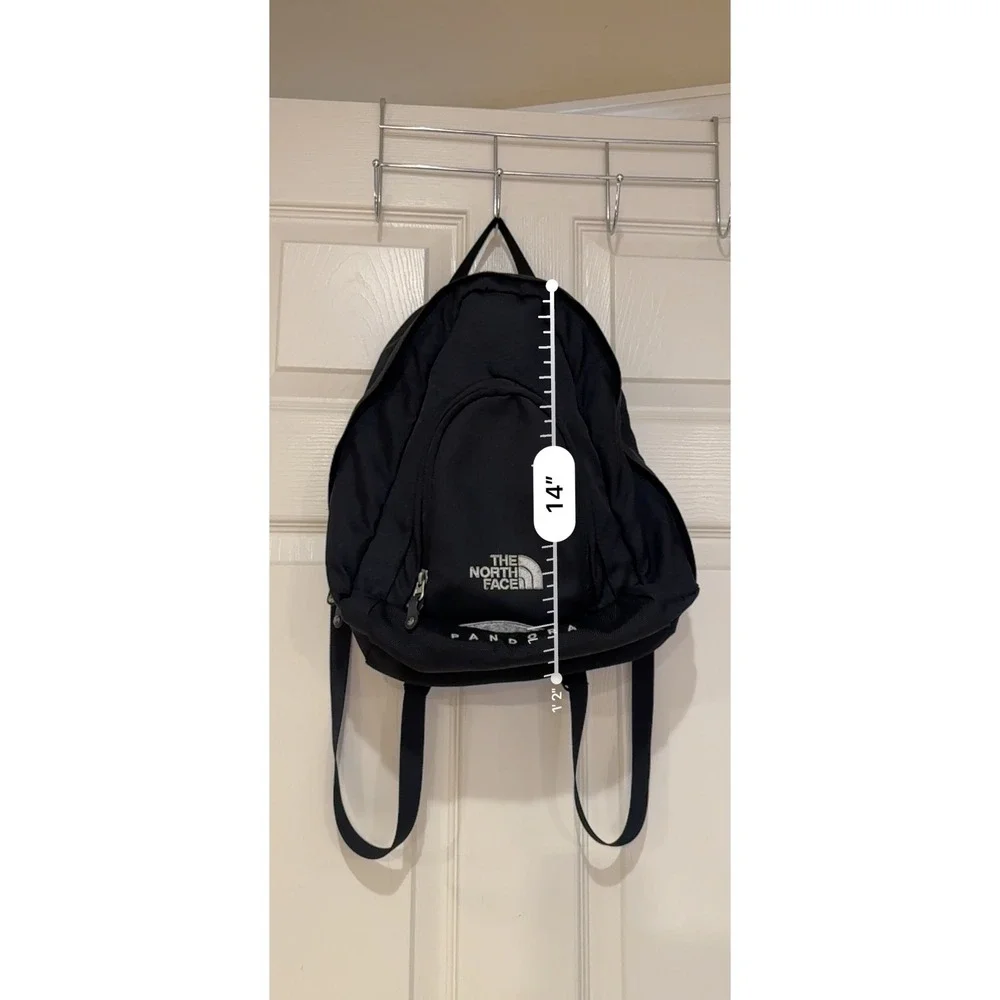 The North Face Pandora Backpack Black Small Daypack Hiking Travel Bag